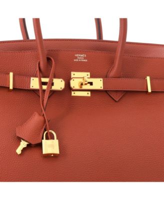Birkin 35 Handbag Brown Togo with Gold Hardware