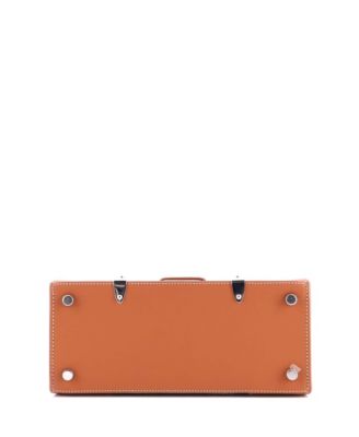 Mini Structured Saigon Top Handle Bag Coated Canvas with Leather