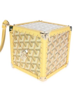 De Trunk Bag Leather;Canvas Handbag