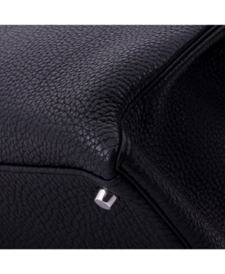 Kelly 32 Handbag Black Togo with Palladium Hardware