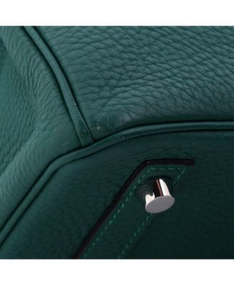 Birkin 30 Handbag Green Togo with Palladium Hardware