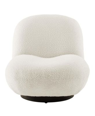 Kindred Boucle Upholstered Upholstered Fabric Swivel Chair