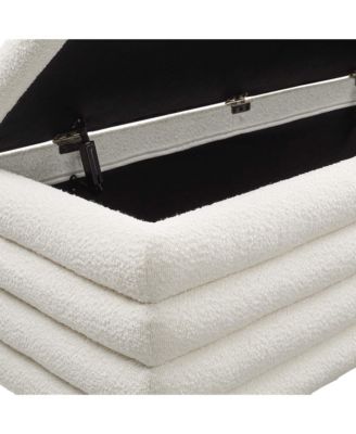 Mezzo Boucle Upholstered Storage Bench