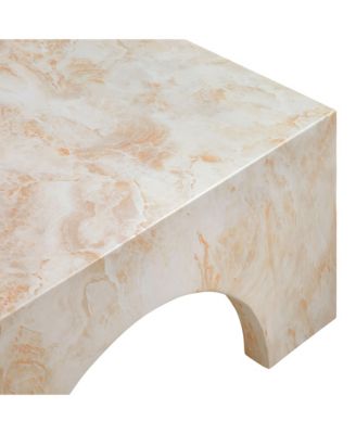 Valen Indoor - Outdoor Patio Arched Concrete Coffee Table