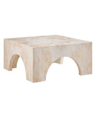 Valen Indoor - Outdoor Patio Arched Concrete Coffee Table