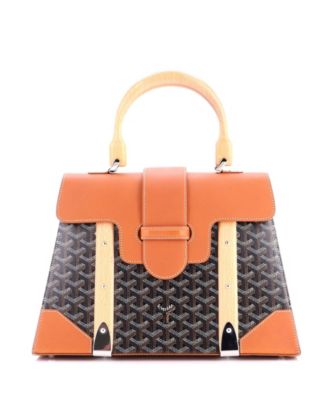  MM Saigon Top Handle Bag Coated Canvas with Leather