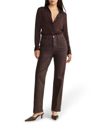  ASE Stretch Straight Jeans in Coated Americano