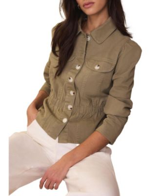  Women's Collared Peplum Jacket