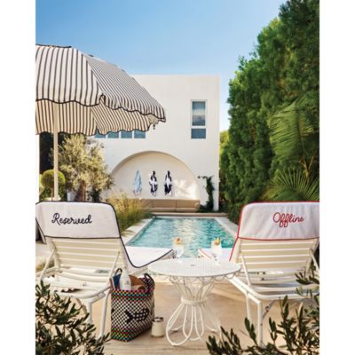 Ducap Reserved Embroidered Lounge Chair Cover