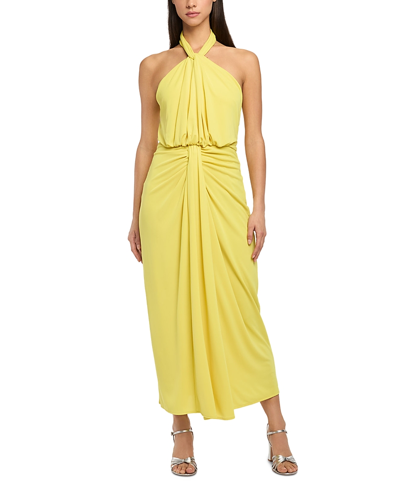 Cinq a Sept Kaily Twist Halter Midi Dress
