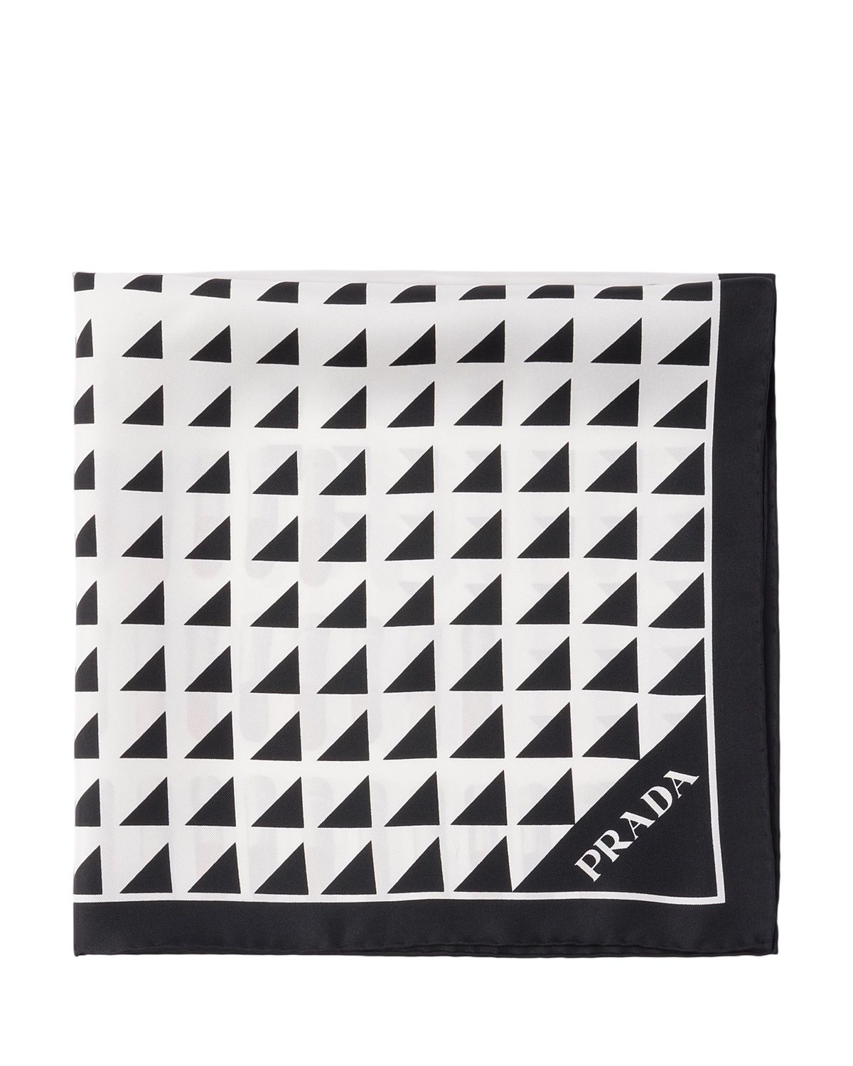 Prada Printed Silk Twill Scarf 55X55