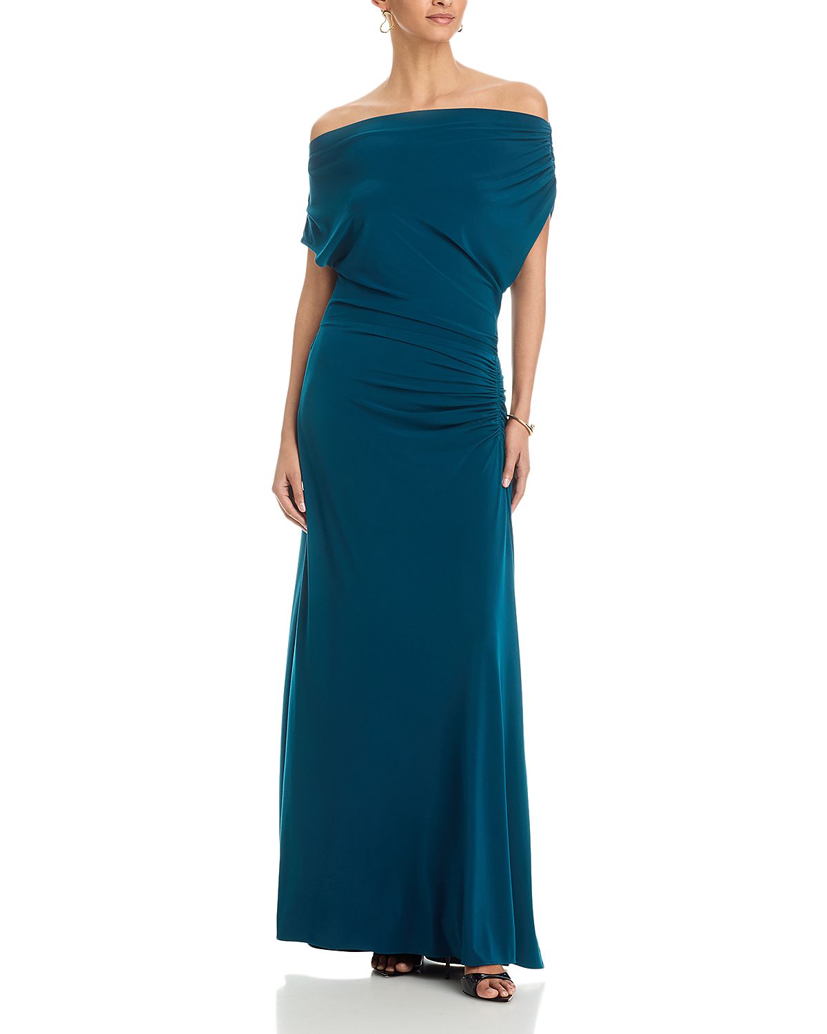 Aqua Ruched Dress - Exclusive