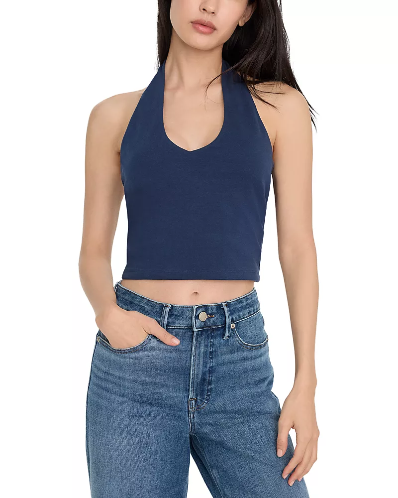 Good American Super Stretch Halter Tank Top