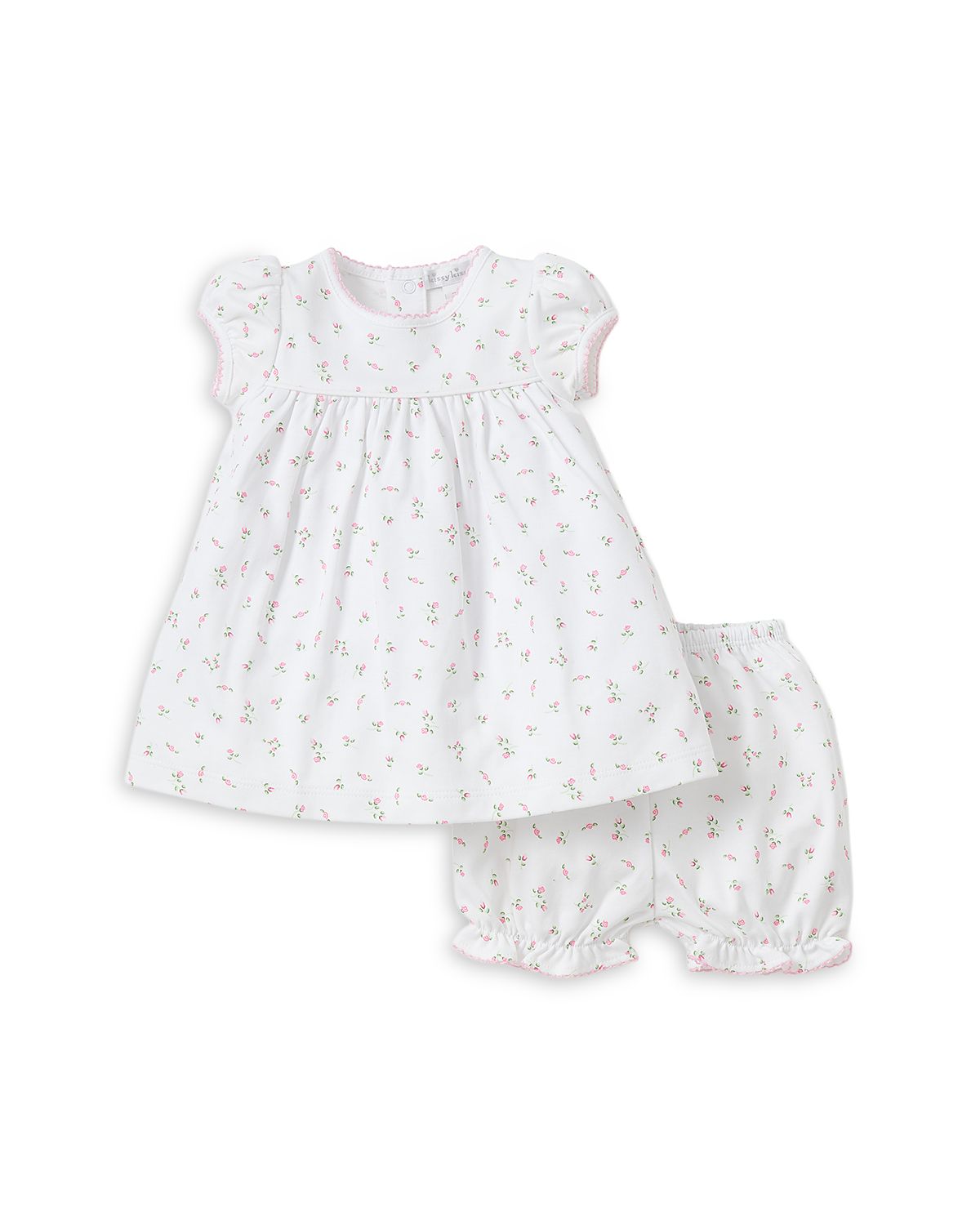 Kissy Kissy Girls' Garden Roses Print Dress & Diaper Cover - Baby