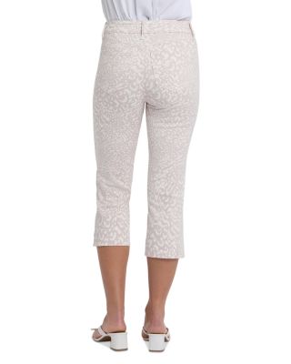 Marilyn High Rise Straight Crop Jeans in Snow Leopard