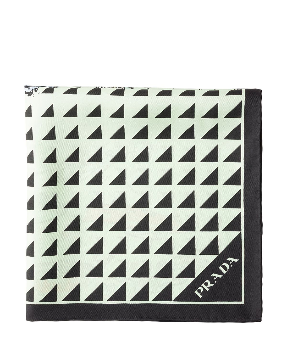 Prada Printed Silk Twill Scarf 55X55