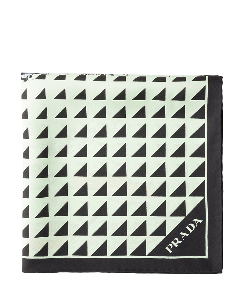 Prada Printed Silk Twill Scarf 55X55