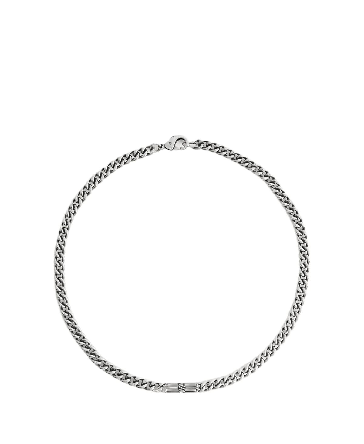 Balenciaga Bb Icon Thin Gourmette Necklace
