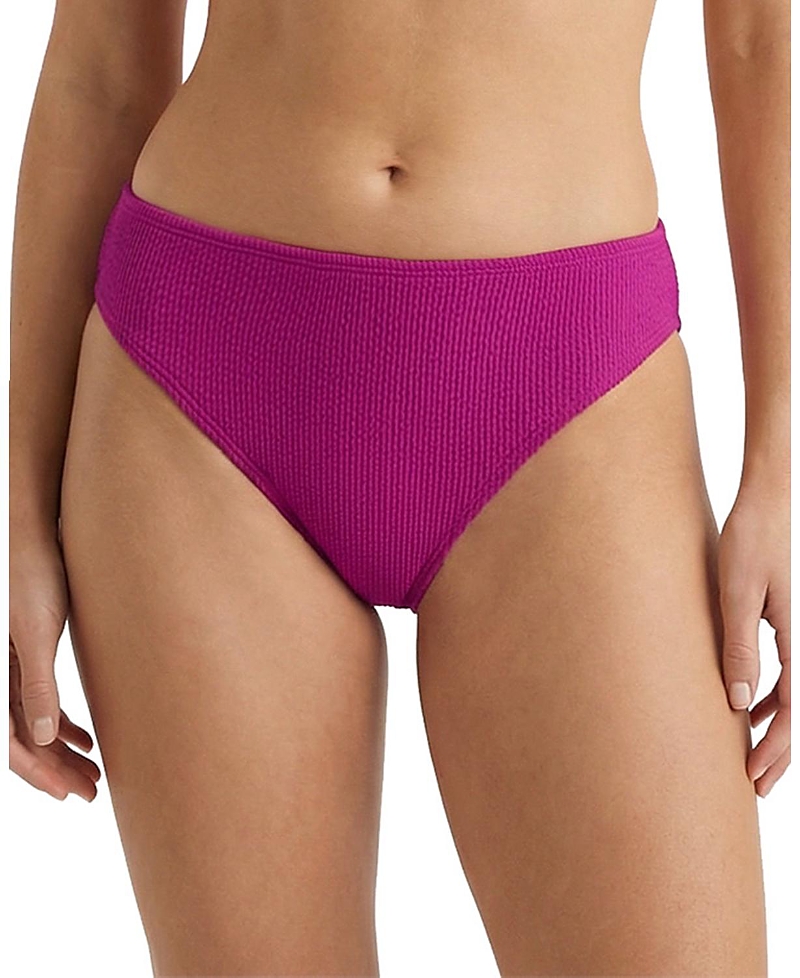 Change Of Scenery Classic Midrise Textured Bikini Bottom with Full Coverage