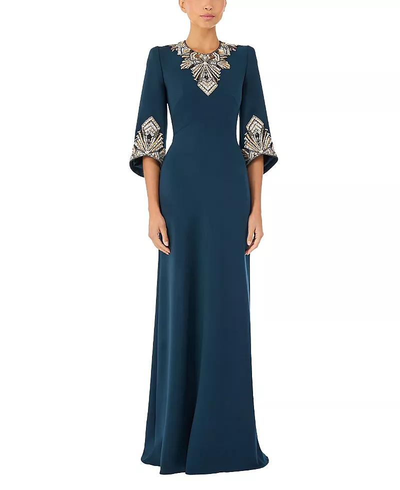 Jenny Packham Ice Cascade Embellished Dress