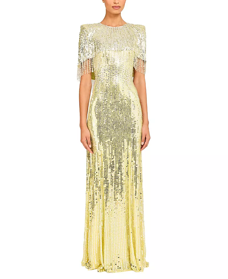 Jenny Packham Blake Sequin-Embellished Maxi Dress