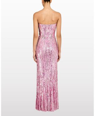  Euphoria Sequin-Embellished Strapless Dress