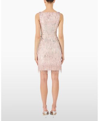  Swirly Sequin-Embelished Mini Dress