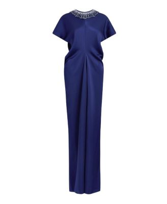  Novak Embellished-Collar Maxi Dress