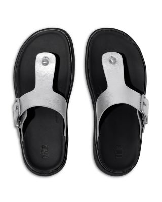 Women's GEN-FF Metallic Leather Thong Sandals 