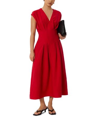 Petite Panel Linen Blend Dress