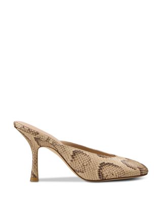 Women's Madison Snake Embossed Leather Mules