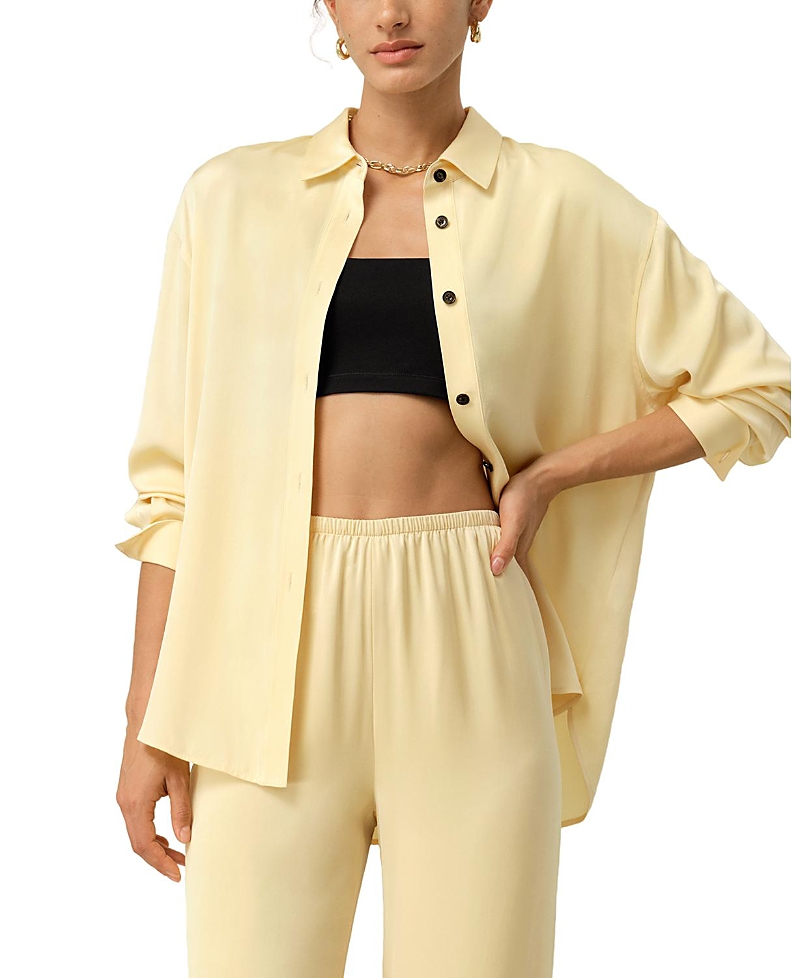 Lilysilk Stretch Double Georgette Oversized Shirt