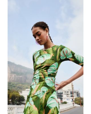 Rio Anturium Leaves Maxi Dress