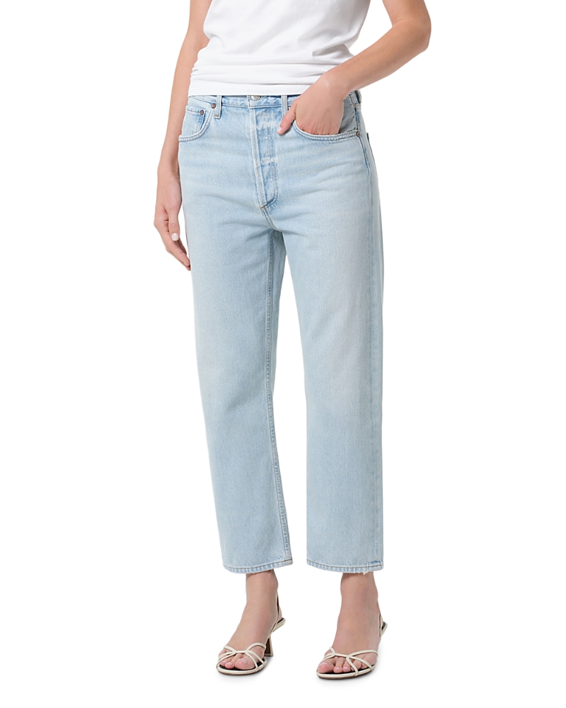 Agolde '90s Mid Rise Cropped Jeans in Distractio