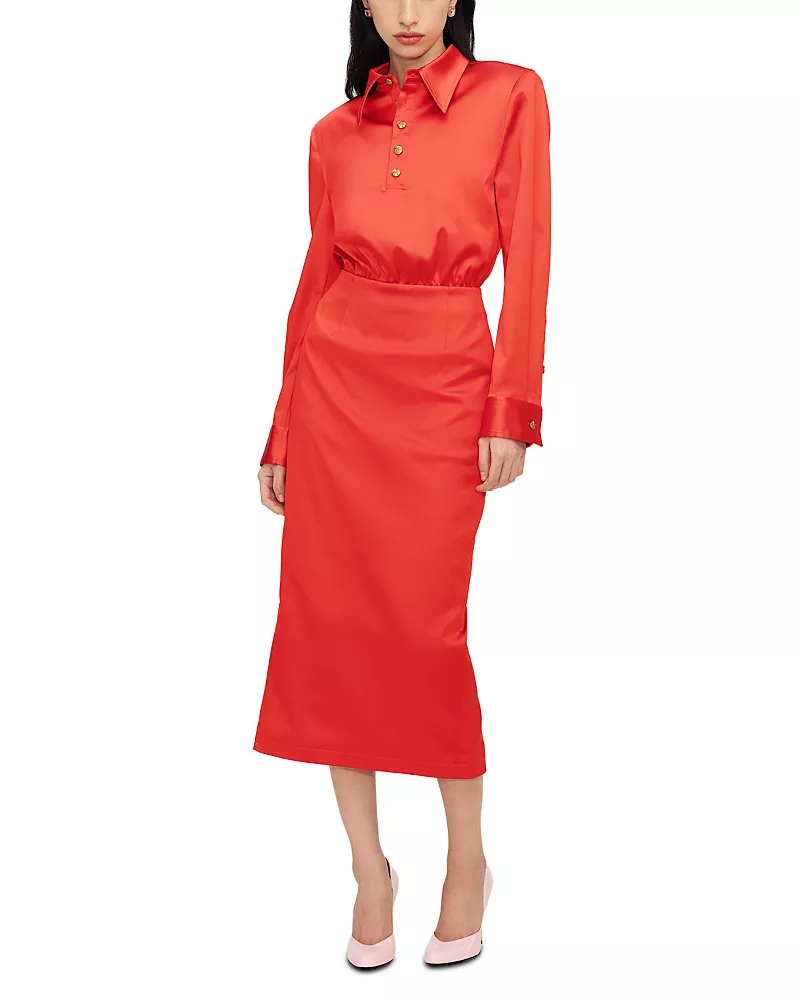 Willy Chavarria Woven Polo Dress
