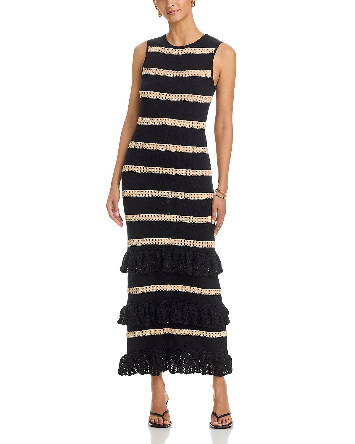 Rails Ana Ruffle Tiered Knit Maxi Dress