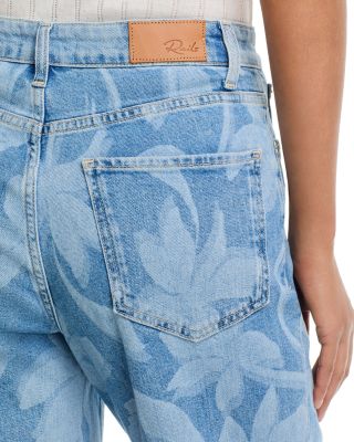 Getty High Rise Jeans in Floral Laser