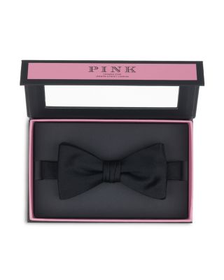 Black Satin Pre Tied Bow Tie