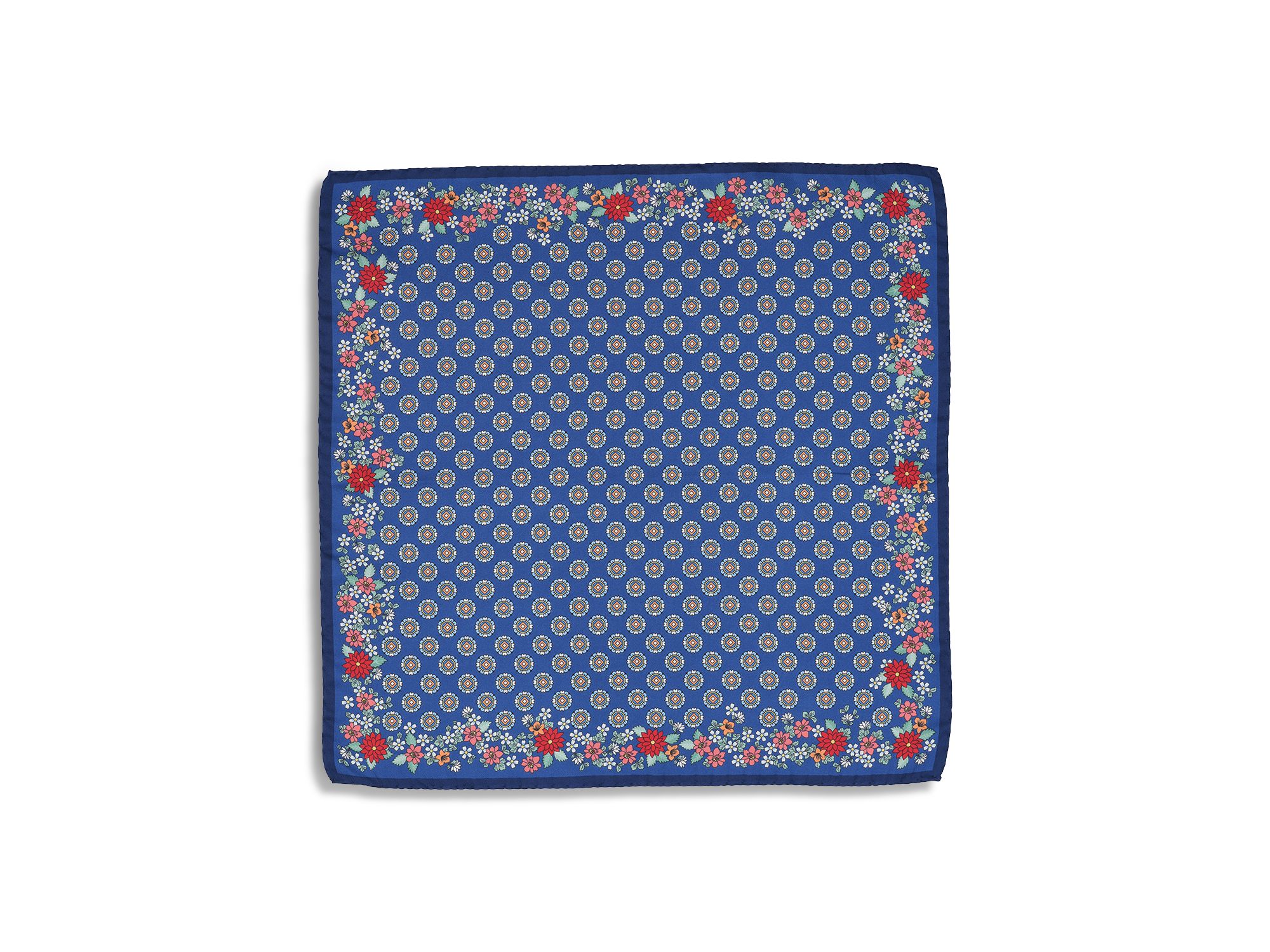 Medallion Floral Pocket Square - Image 1