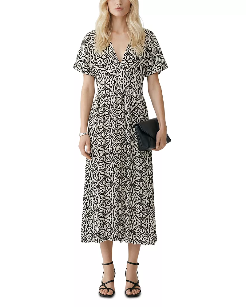 Vero Moda Vmmenny Ss 7/8 V Neck Dress