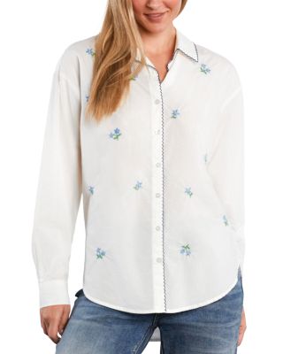 Floral Kisses Embroidered Shirt