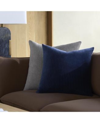 Cotton Velvet Stripes Decorative Pillow