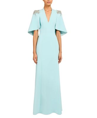 Star shower Rhinestone-Embellished Maxi Dress