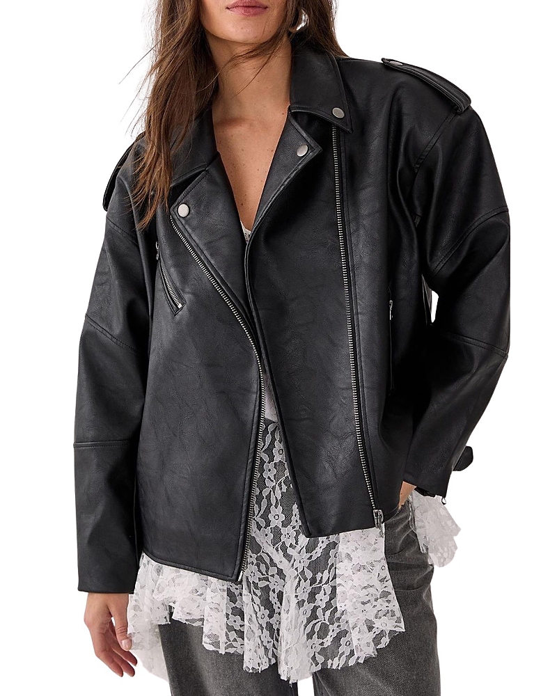 Nasty Gal Faux Leather Biker Jacket