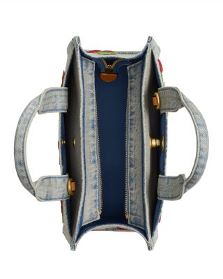 Cherry Cargo Small Denim Tote Bag