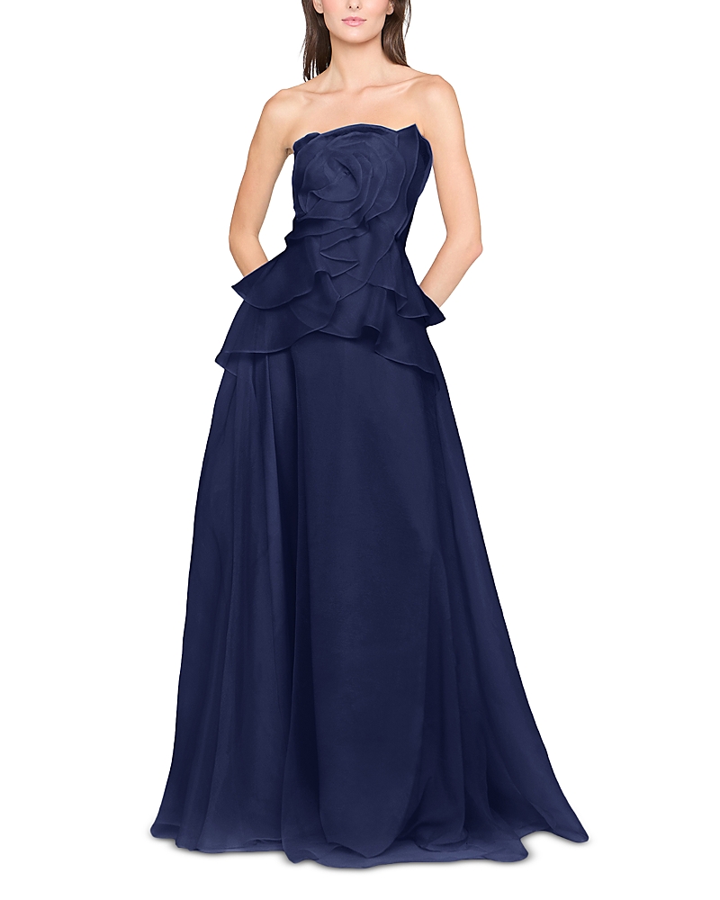 Theia Gilda Draped Rose Gown