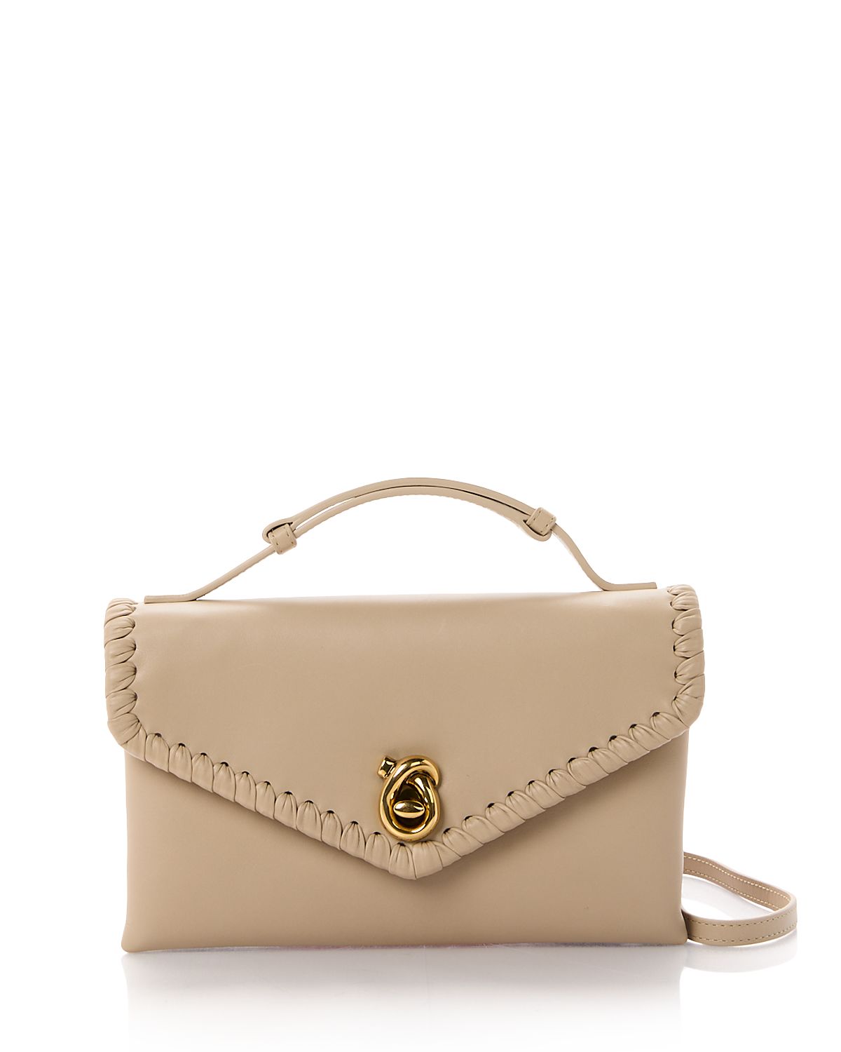 Bottega Veneta Knot Lock Intrecciato Leather Crossbody Bag