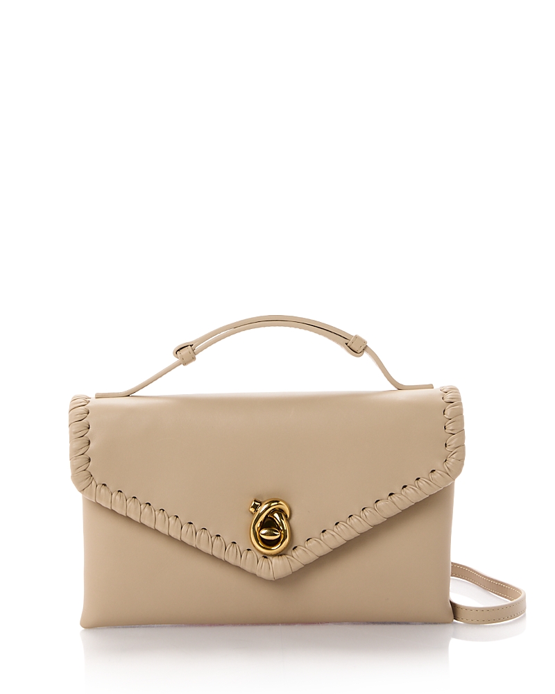 Bottega Veneta Knot Lock Intrecciato Leather Crossbody Bag