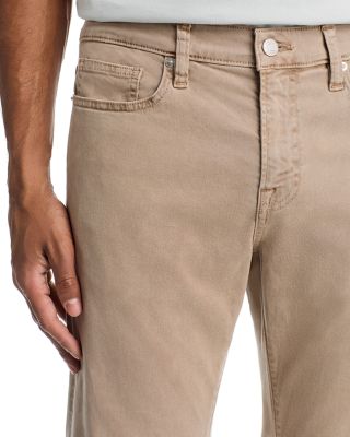 L'Homme Slim Fit Brushed Twill Pants in Dusty Beige