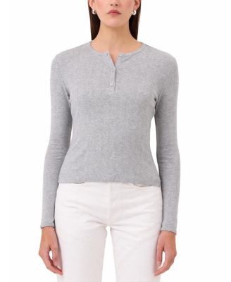  Sloane Pointelle Henley Tee